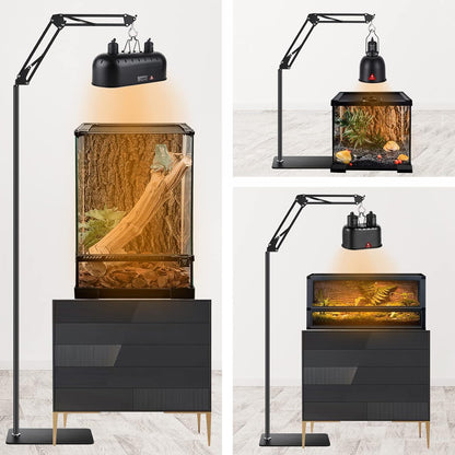 Reptile Lamp Stand Reptile Light Stand (15.7Inch to 74.3Inch)