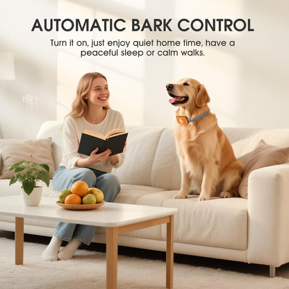 Dog Bark Collar for Large Medium Small Dogs, Effective No-Bark Collar, Smart Barking Collar, 2026 Upgraded Bark Collar with 7 Sensitivity, 3 Modes,Carrot Orange
