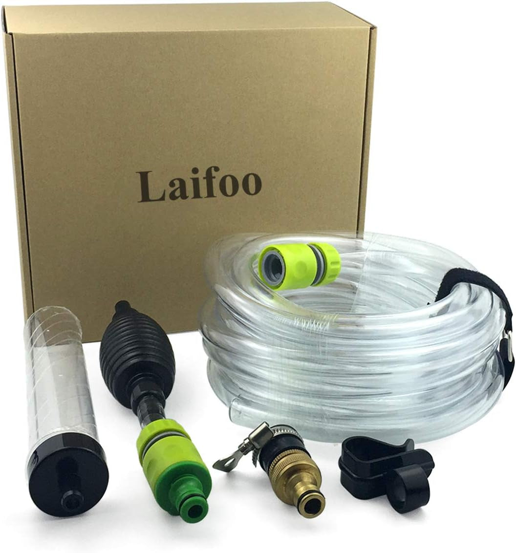 25Ft Aquarium Vacuum Gravel Cleaner Fish Tank Cleaner Siphon Water Changer