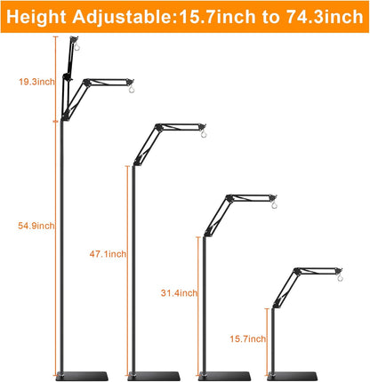 Reptile Lamp Stand Reptile Light Stand (15.7Inch to 74.3Inch)