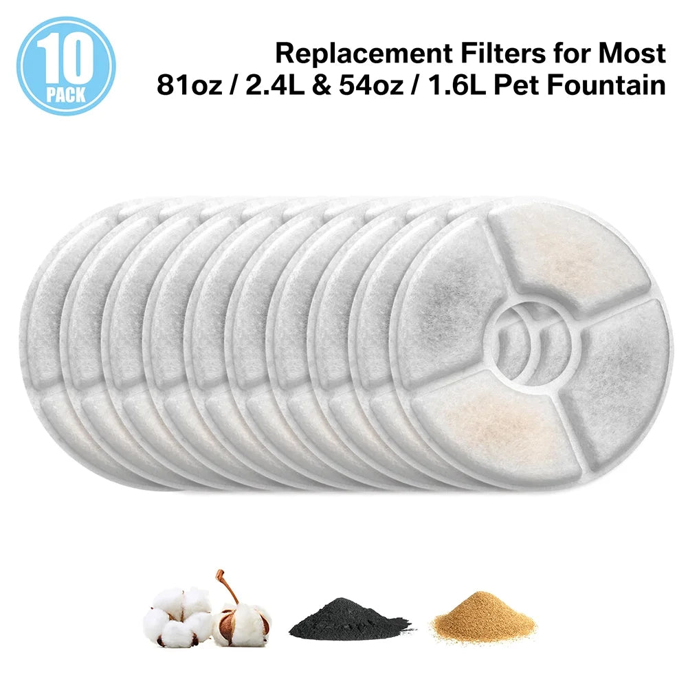 Cat Water Fountain Filters Replacement Filter Fit for Flower Fountain Cat Water Fountain Water Dispenser 12PCS