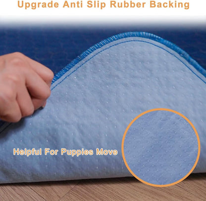 2Pack Pee Pads for Dogs Washable 53”X53”, Pet Pads Waterproof,Anti Skid for Whelping Training
