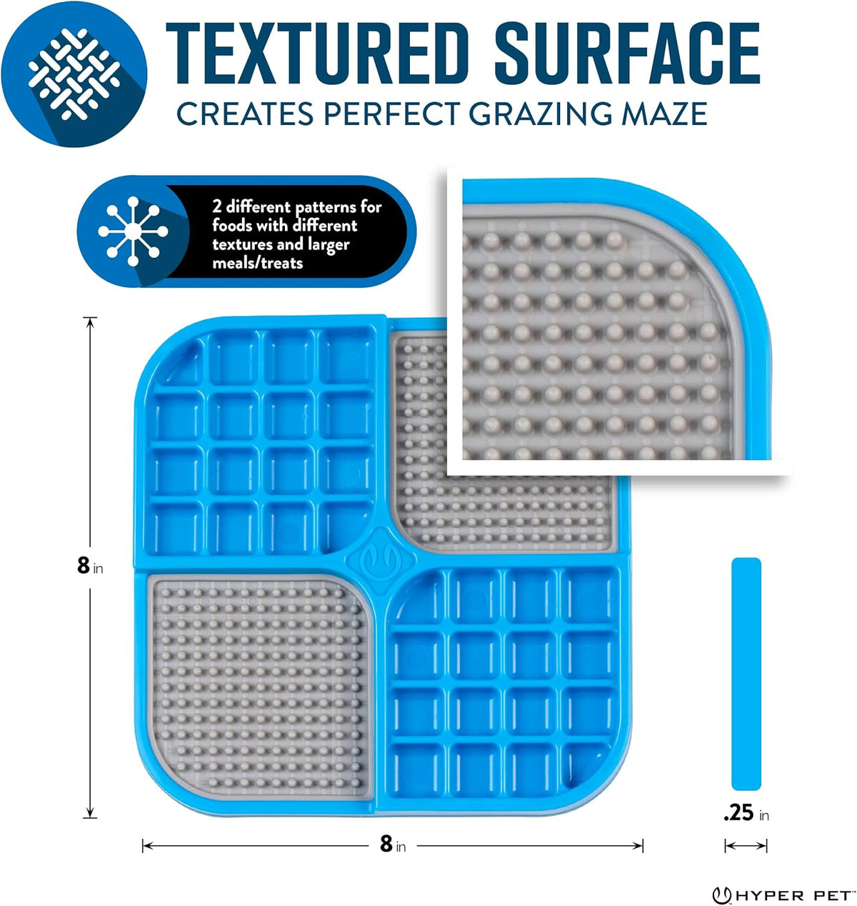 IQ Treat Lick Mat for Dogs & Cats, Slow Feeder Enrichment Toys