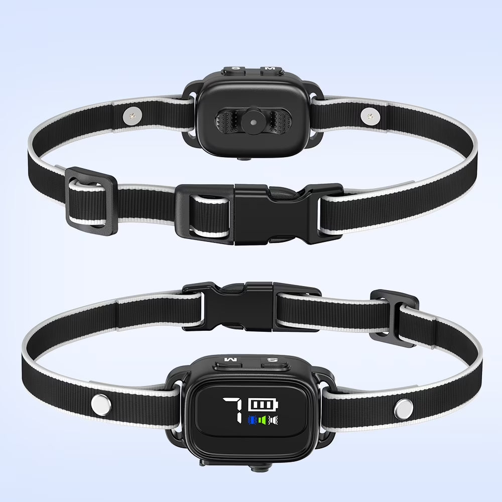 Anti-Bark Collar for Small Dogs, No Shock anti Barking Collars with 7 Sensitivities, 3 Adjustable Modes Beep & Vibration, IP67 Waterproof - Effective & Humane Small Dogs Bark Collar-Black