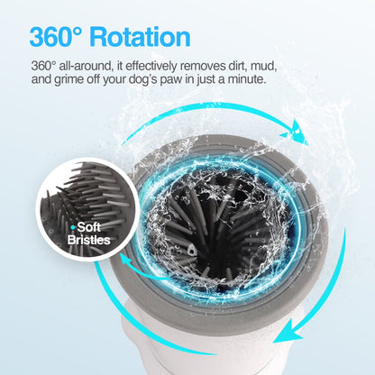 Automatic Dog Paw Washer Cup for Small to Medium-Sized Dogs, USB Rechargeable Dog Claw Cleaner
