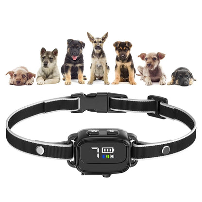 Anti-Bark Collar for Small Dogs, No Shock anti Barking Collars with 7 Sensitivities, 3 Adjustable Modes Beep & Vibration, IP67 Waterproof - Effective & Humane Small Dogs Bark Collar-Black