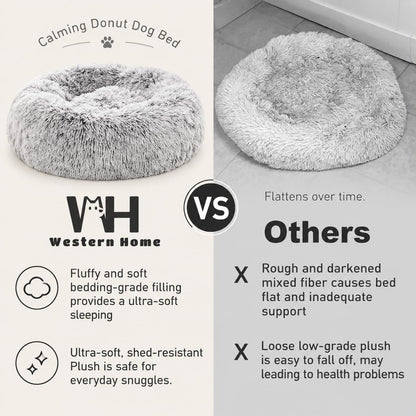 Calming Soft round Dog &Cat Bed Small Dog Bed Washable,20"