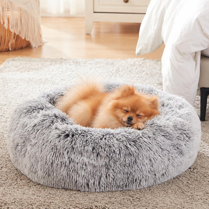 Calming Soft round Dog &Cat Bed Small Dog Bed Washable,20"