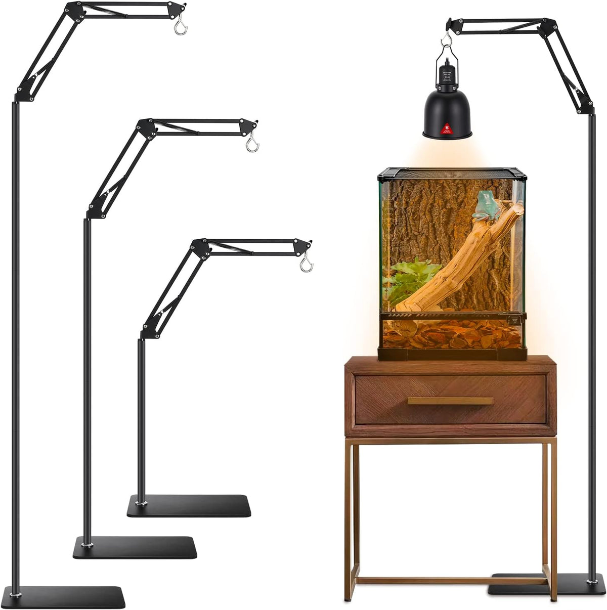Reptile Lamp Stand Reptile Light Stand (15.7Inch to 74.3Inch)