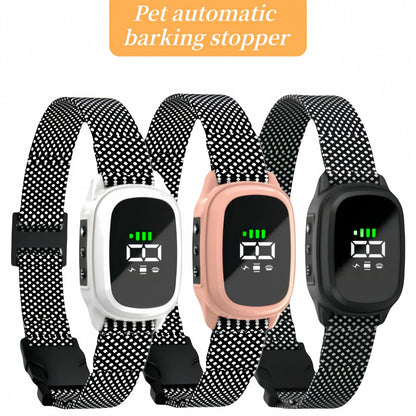 Smart Ultrasonic Anti-Bark Collar, Waterproof No-Shock Vibration Training Collar for Dogs