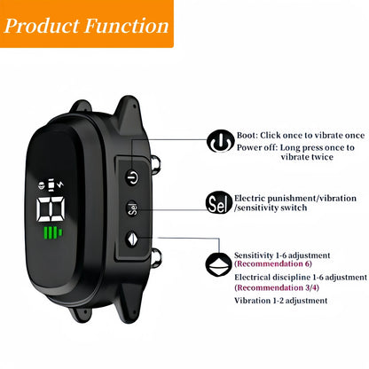 Smart Ultrasonic Anti-Bark Collar, Waterproof No-Shock Vibration Training Collar for Dogs