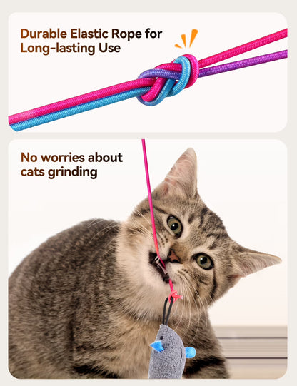 Interactive Cat Toys for Indoor Cats, 2 in 1 Automatic Laser Teaser Cat Toy, USB Rechargeable Self Play Toy for Cats and Kittens, White