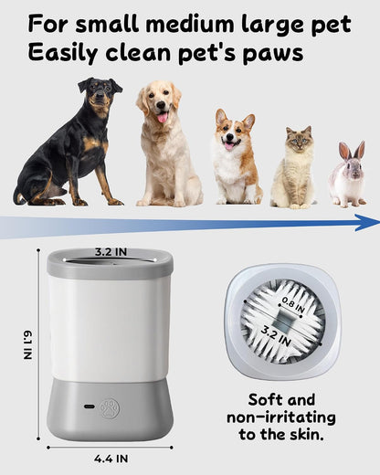 Electric Dog Paw Cleaner for Dogs，2 Speeds Automatic Dog Foot Paw Washer for Medium Large Cat Dog Pet