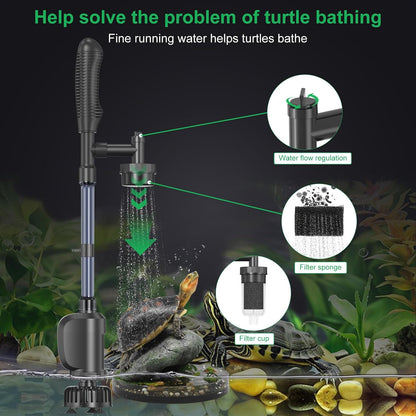 Electric Aquarium Gravel Cleaner with Strong Suction, Adjustable Water Flow, Auto Water Change & Sand Wash & Algae Remover, Low Water Level, 1.5M Hose & Telescopic Tube (36W, 580GPH)