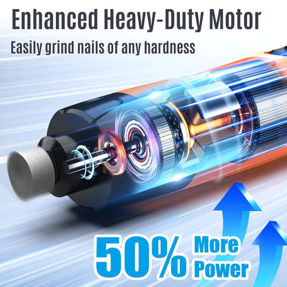 New 6-Speed Dog Nail Grinder - Whisper Quiet Safe Pet Nail Trimmers