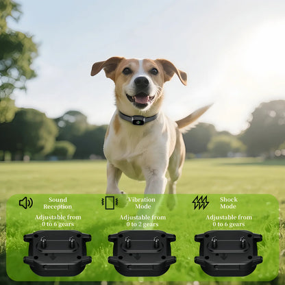 Smart Ultrasonic Anti-Bark Collar, Waterproof No-Shock Vibration Training Collar for Dogs