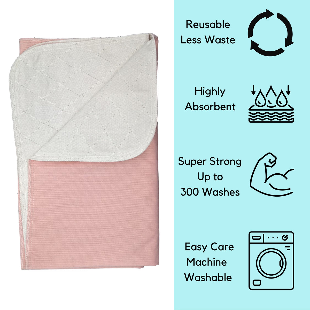 4 Pack Puppy Training Washable Pee Pad - Whelping Absorbent Reusable Pads Carpet/Seat Protection