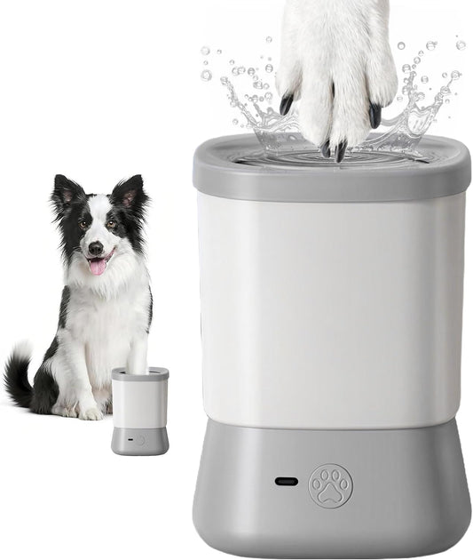 Electric Dog Paw Cleaner for Dogs，2 Speeds Automatic Dog Foot Paw Washer for Medium Large Cat Dog Pet