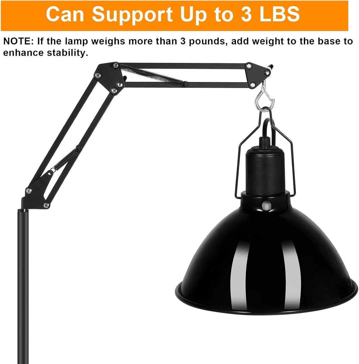 Reptile Lamp Stand Reptile Light Stand (15.7Inch to 74.3Inch)