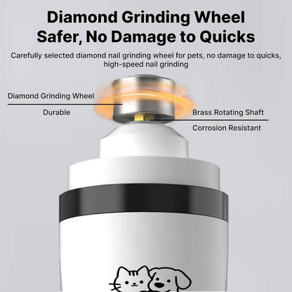 Dog Nail Grinder Whisper Quiet with Light for Sensitive Pets