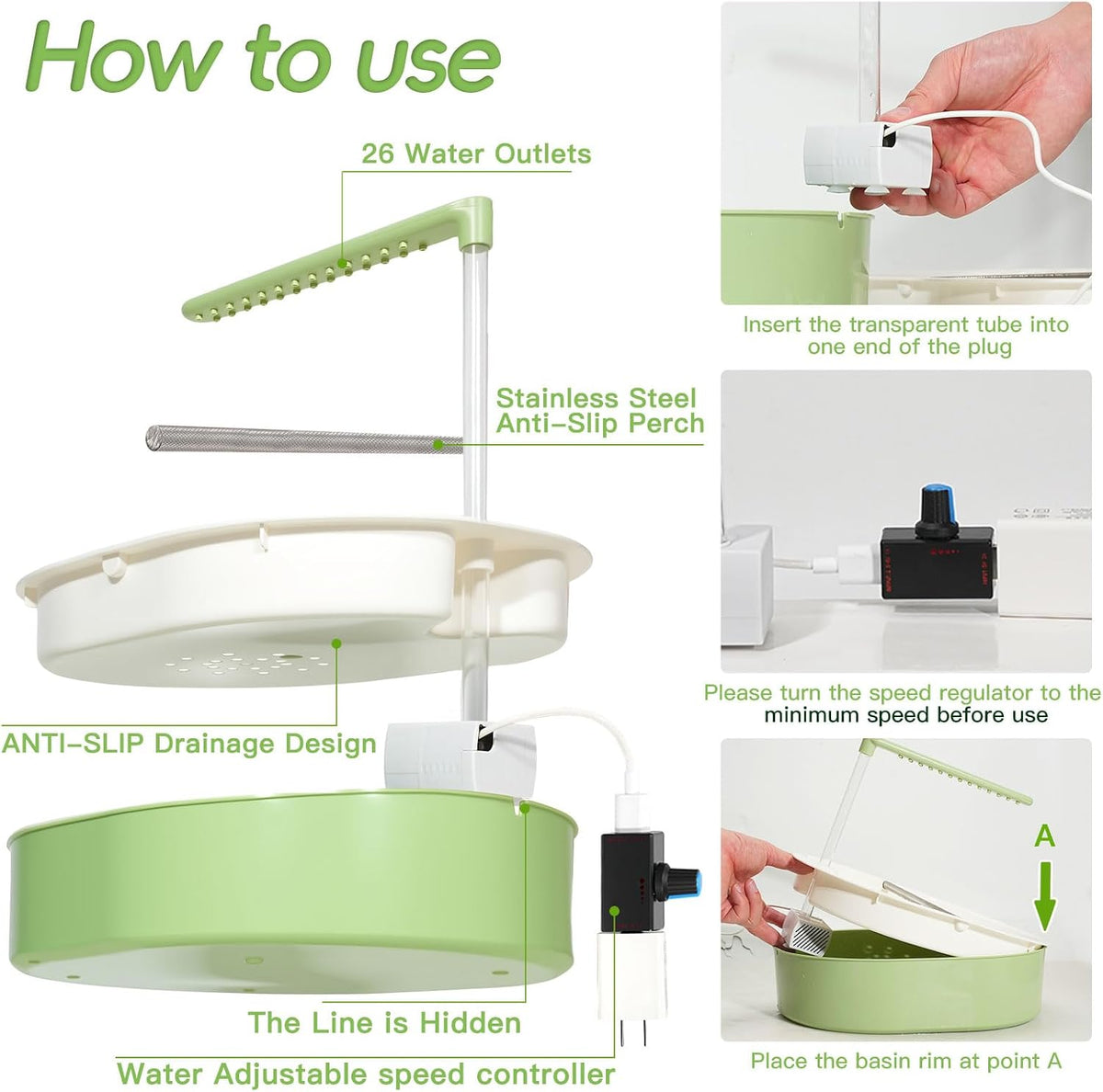 Parakeet Bird Bath - Parrot Shower for Budgie Cockatiel Lovebird and Conure