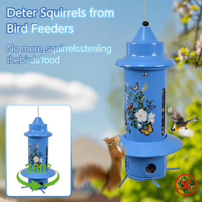 Squirrel Proof Bird Feeder for Outdoors, 5LB Metal Hanging Feeder