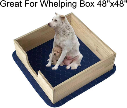 2Pack Pee Pads for Dogs Washable 53”X53”, Pet Pads Waterproof,Anti Skid for Whelping Training