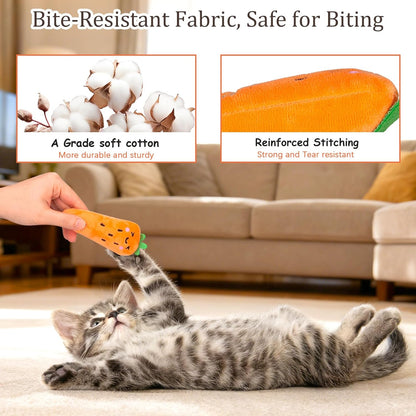 Catnip Cat Toys 5 Pack Vegetable Plush for Indoor Cats