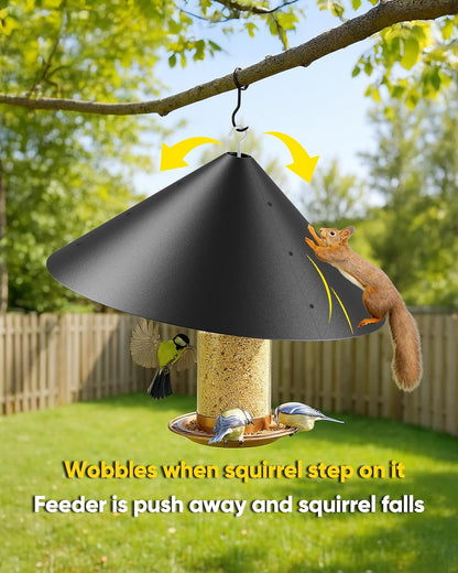 19 Inch Metal Squirrel Baffle for Bird Feeder Pole
