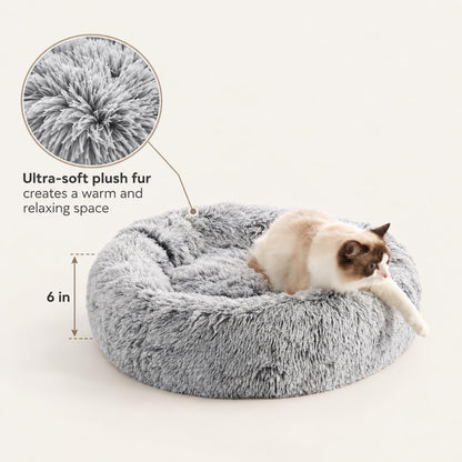 Calming Soft round Dog &Cat Bed Small Dog Bed Washable,20"