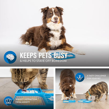 IQ Treat Lick Mat for Dogs & Cats, Slow Feeder Enrichment Toys