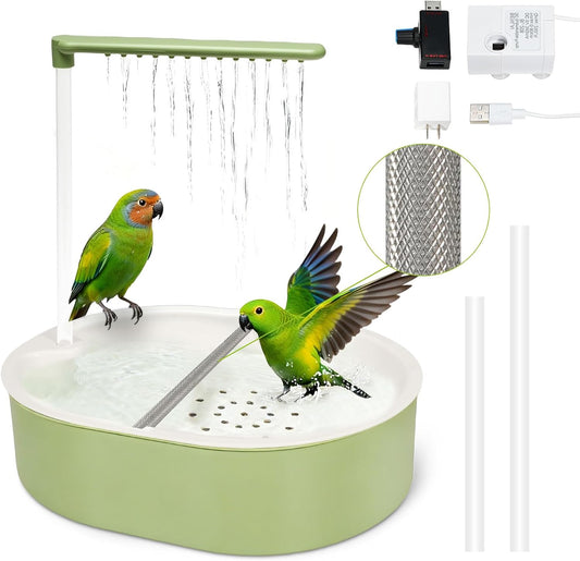 Parakeet Bird Bath - Parrot Shower for Budgie Cockatiel Lovebird and Conure