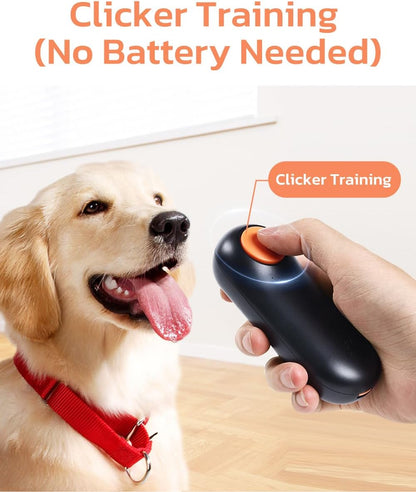 2-In-1 Dog Clicker for Training with Treat Storage, Black