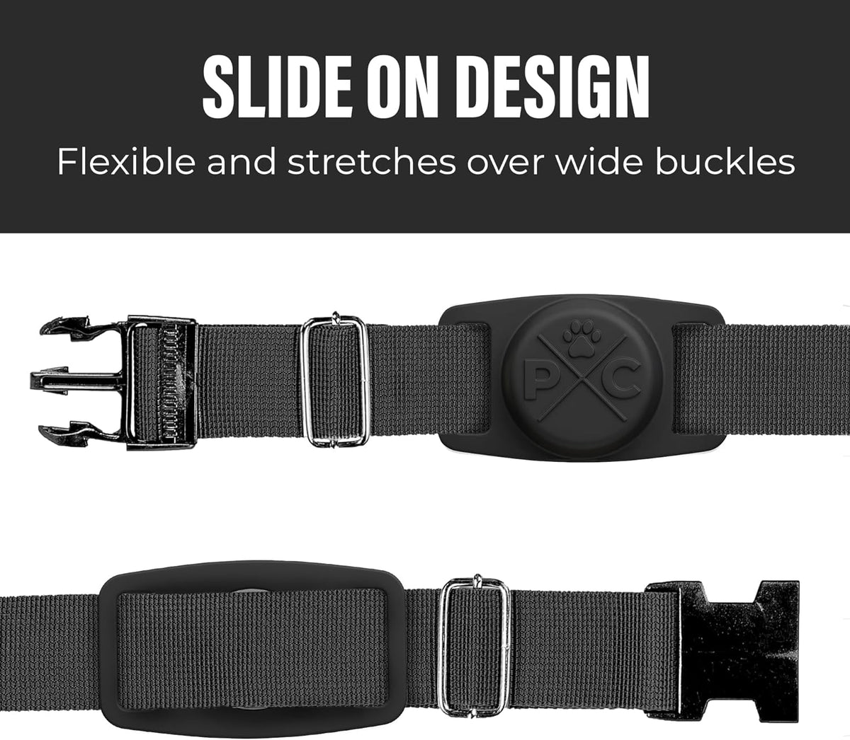 Airtag Pet Collar Holder, Durable Protective Case for Apple Airtag GPS Tracking for Dogs and Cats