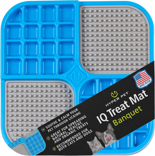 IQ Treat Lick Mat for Dogs & Cats, Slow Feeder Enrichment Toys
