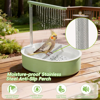 Parakeet Bird Bath - Parrot Shower for Budgie Cockatiel Lovebird and Conure