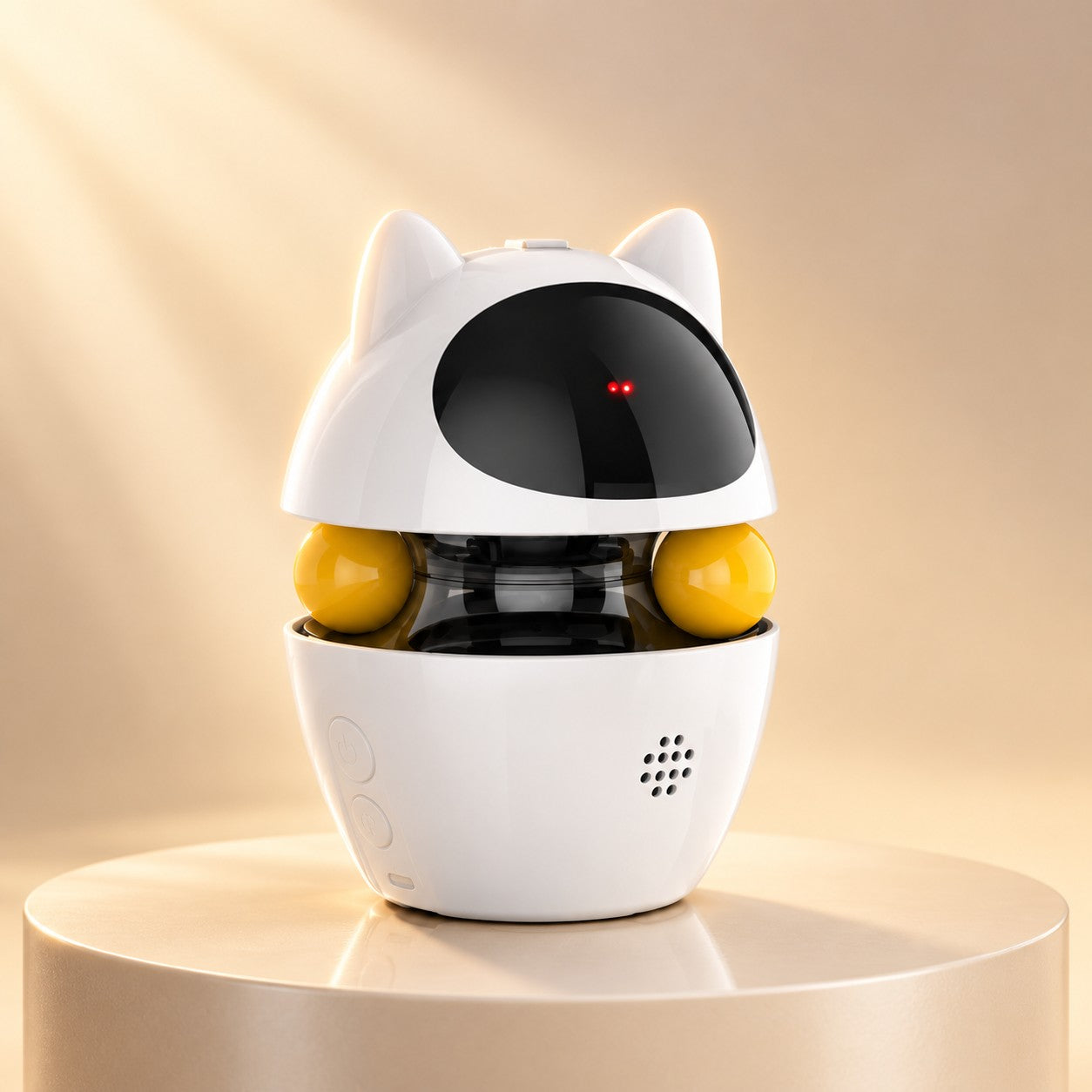 Automatic 3 in 1 Interactive Cat Toy with Laser and Feather for Indoor